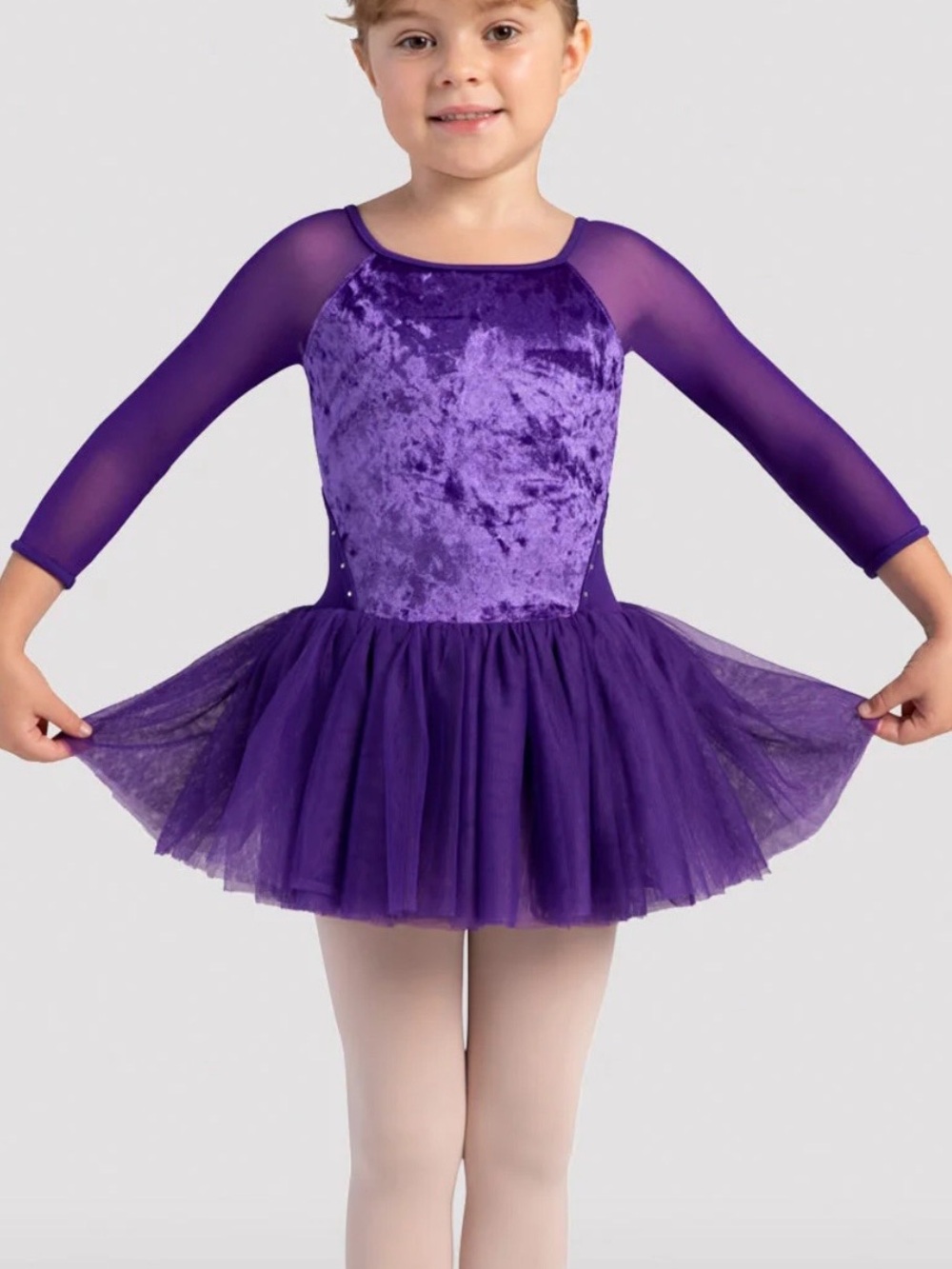 Bloch Purple Velvet Tutu Dress for Kids Size 4-6